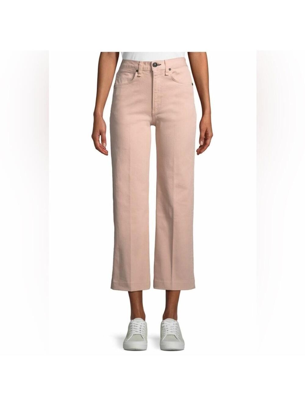 Rag & Bone Justine High Rise Wide Leg Crop Jeans Size 32 Like New